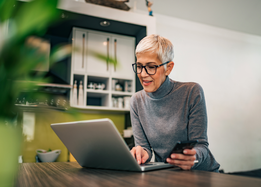 Woman on the computer